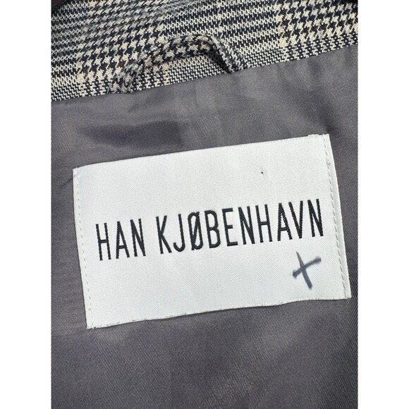 Han Kjobenhavn Men’s XL “Combat Jacket” Plaid Design Gray Zip Up - Picture 13 of 16